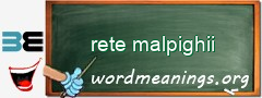 WordMeaning blackboard for rete malpighii